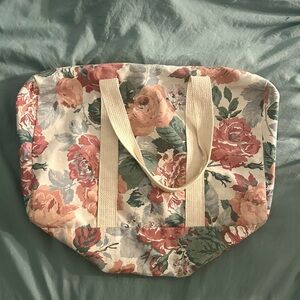 Floral Canvas Tote Bag